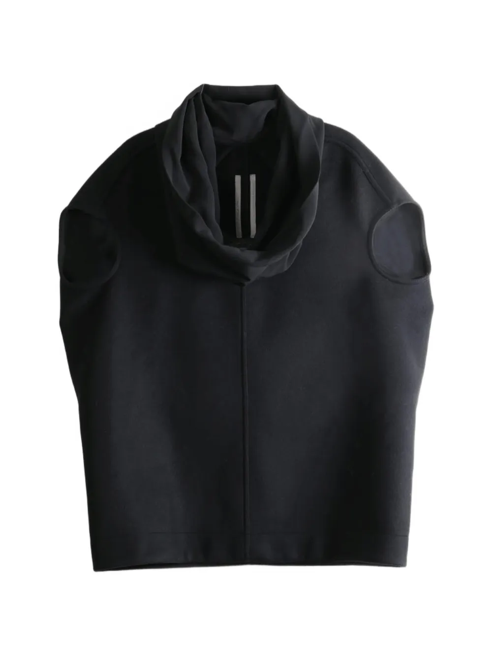 Rick Owens draped-neck sleeveless top - Black