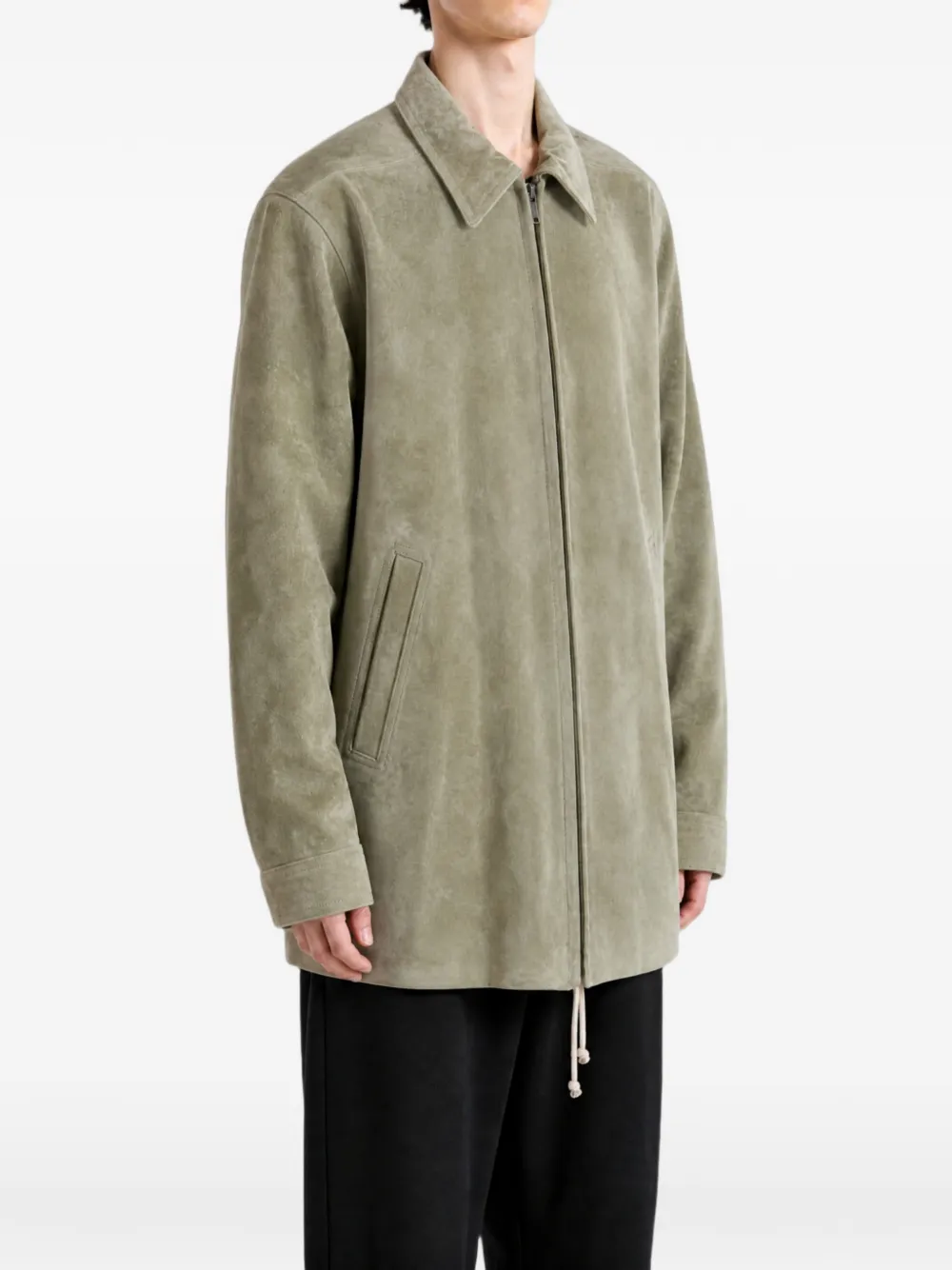Rick Owens Suède jack Grijs