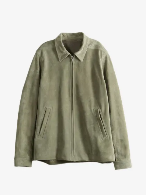 Rick Owens suede zip-up jacket