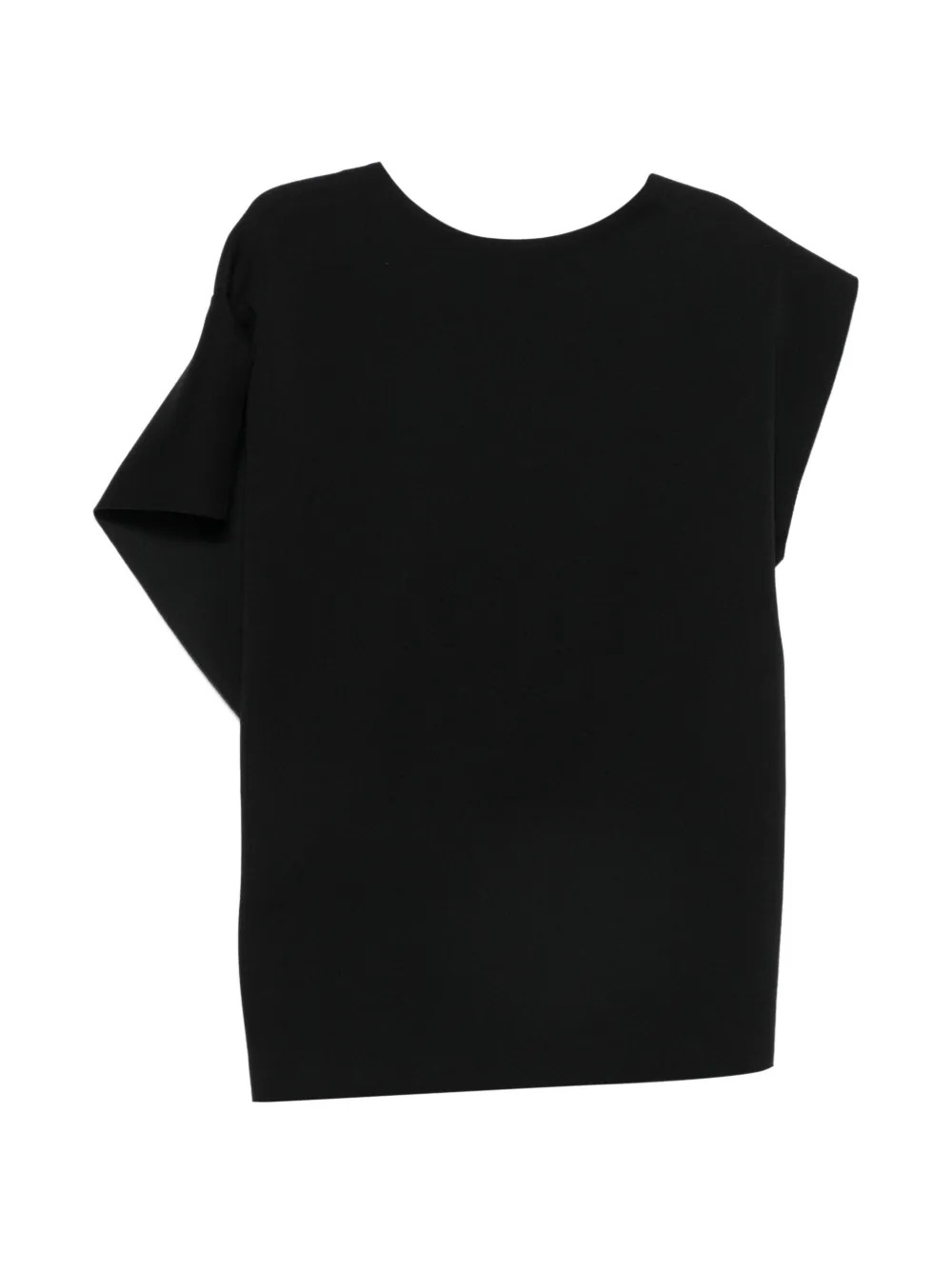 CFCL AC Milan draped asymmetric-sleeve top - Nero