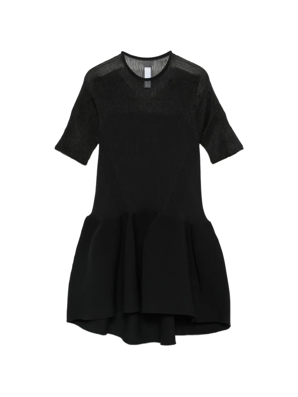CFCL Pottery Lucent ribbed peplum top - Schwarz