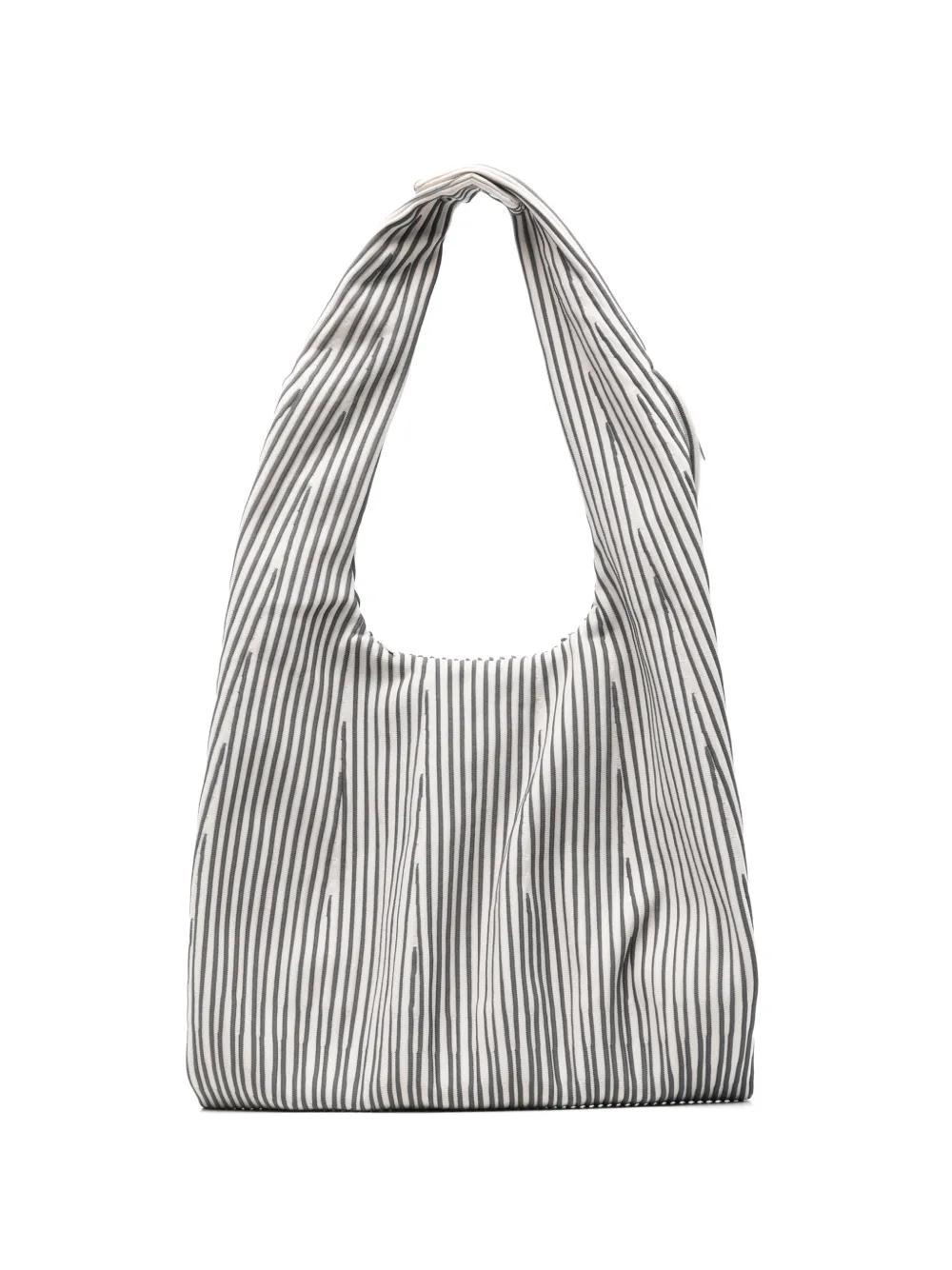CFCL large Dayfuku striped pleated shoulder bag - Neutrals
