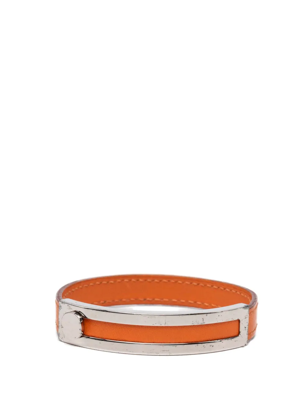 Hermès Pre-Owned 2003 Leather Pousse Pousse Bracelet costume bracelet - Arancione