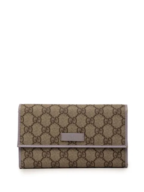 Gucci Pre-Owned 2000-2015 GG Supreme Continental Flap Wallet long wallets