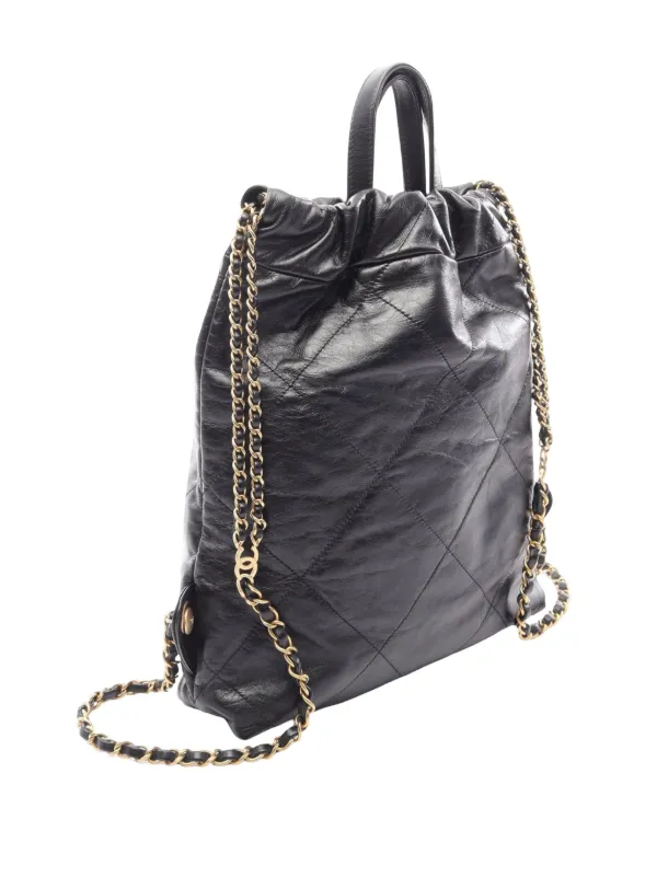 CHANEL Pre-Owned 2021-2026 Small Shiny Quilted Calfskin 22  display picture 3