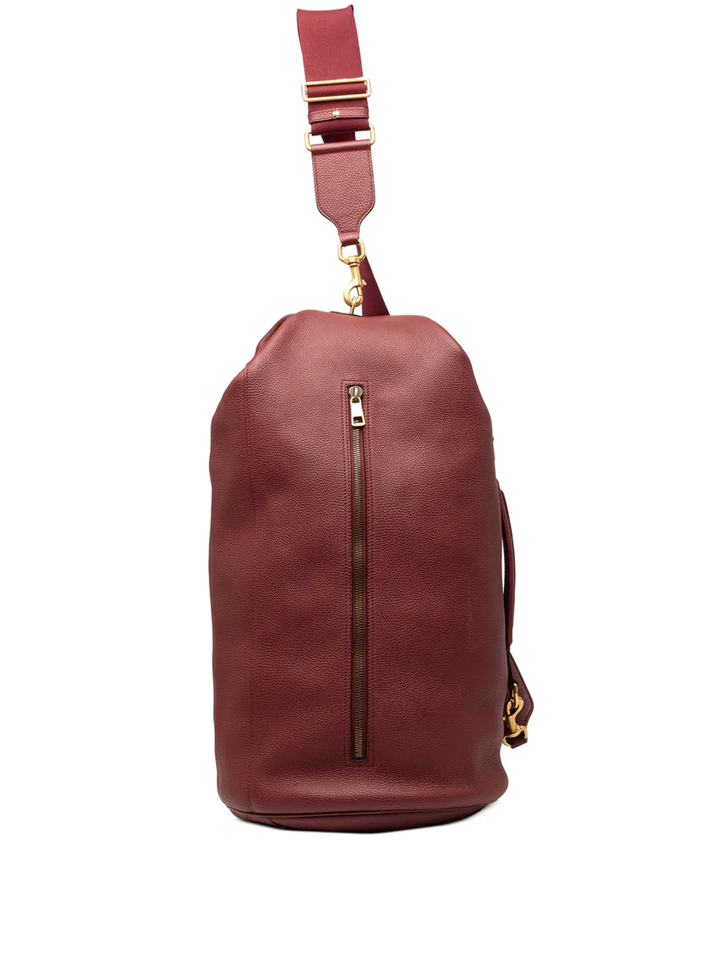 Gucci Pre-Owned 2000-2015 Grained Leather Vertical Zip Sling Bag travel bag - Rosso
