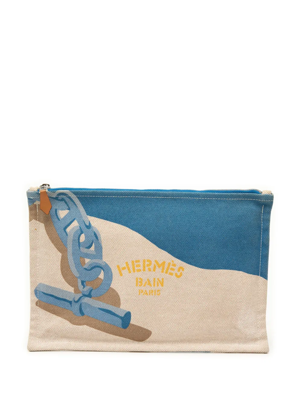 Hermès Pre-Owned 2010-2026 Toile Escale a la Plage Beach pouch - Toni neutri
