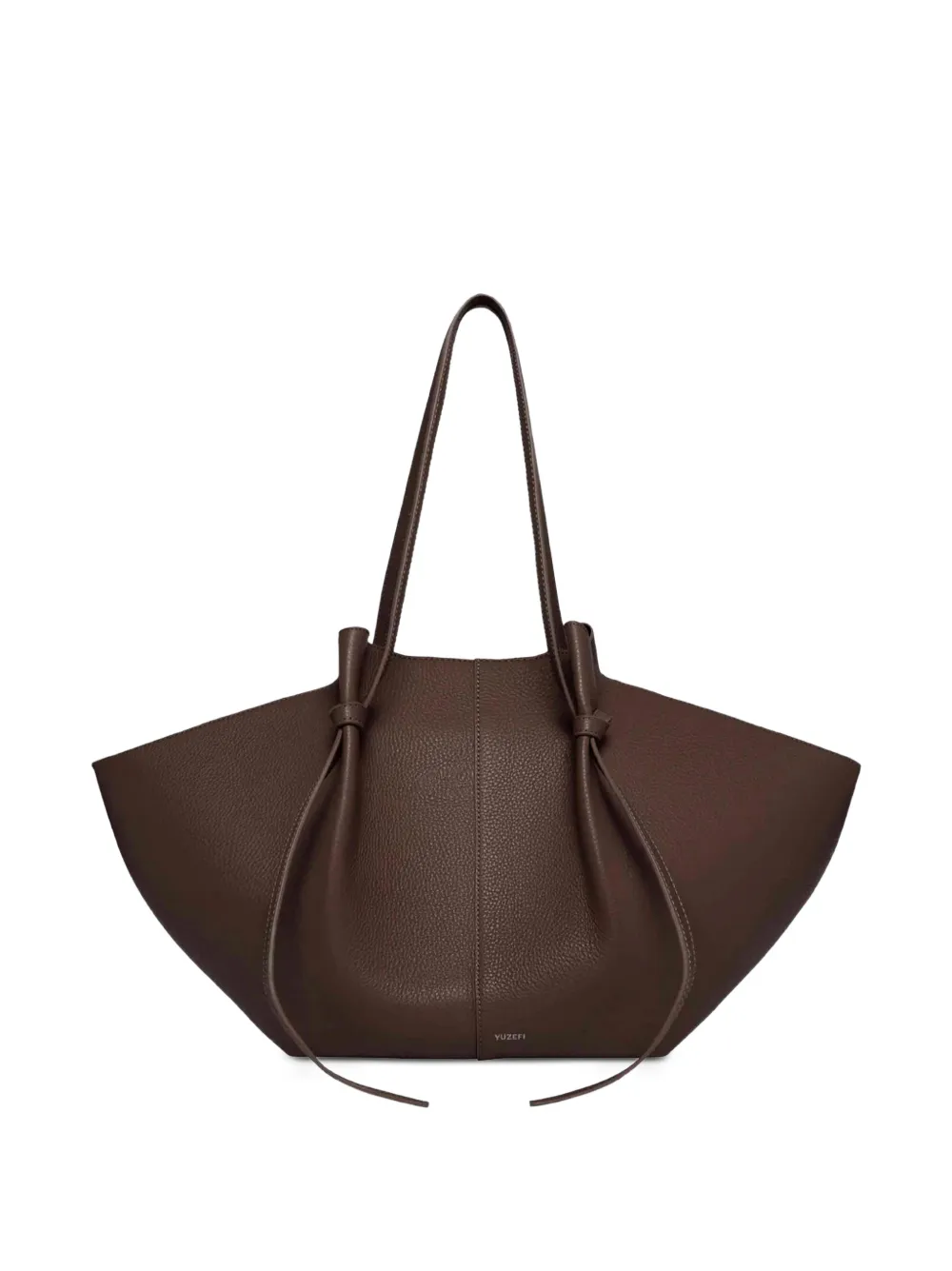 Yuzefi Mochi pebble-grained shoulder bag - Marrone