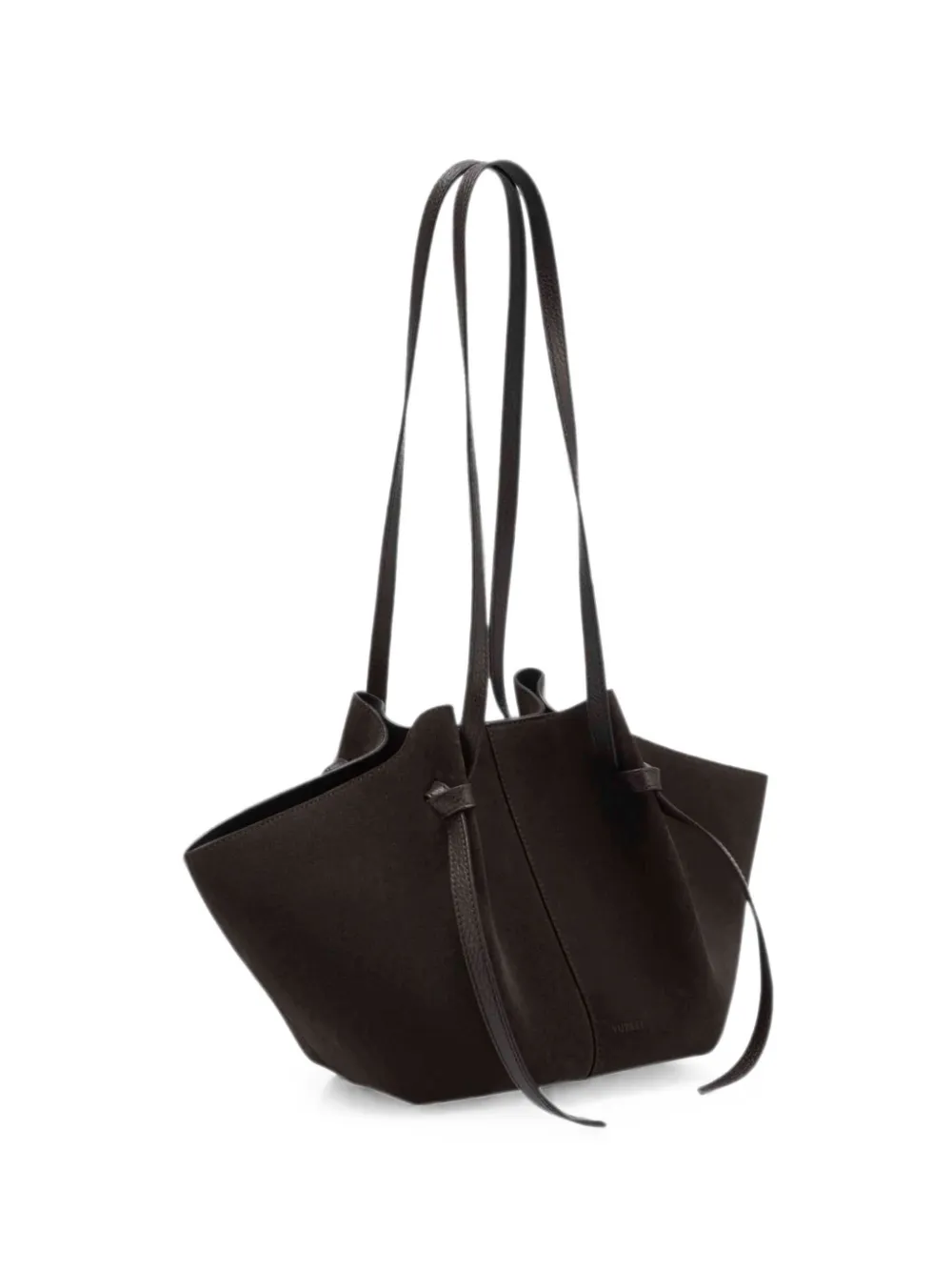 Yuzefi pleated Mochi shoulder bag - Marrone