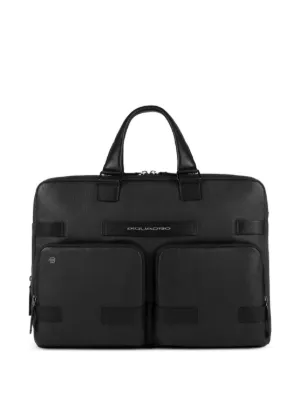 【PIQUADRO】ビジネスバッグ 黒 レザー PIQUADRO レザー PCバッグ | ブラック | FARFETCH JP