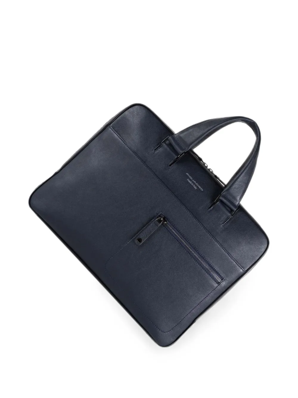 PIQUADRO Bavid leren laptoptas Blauw
