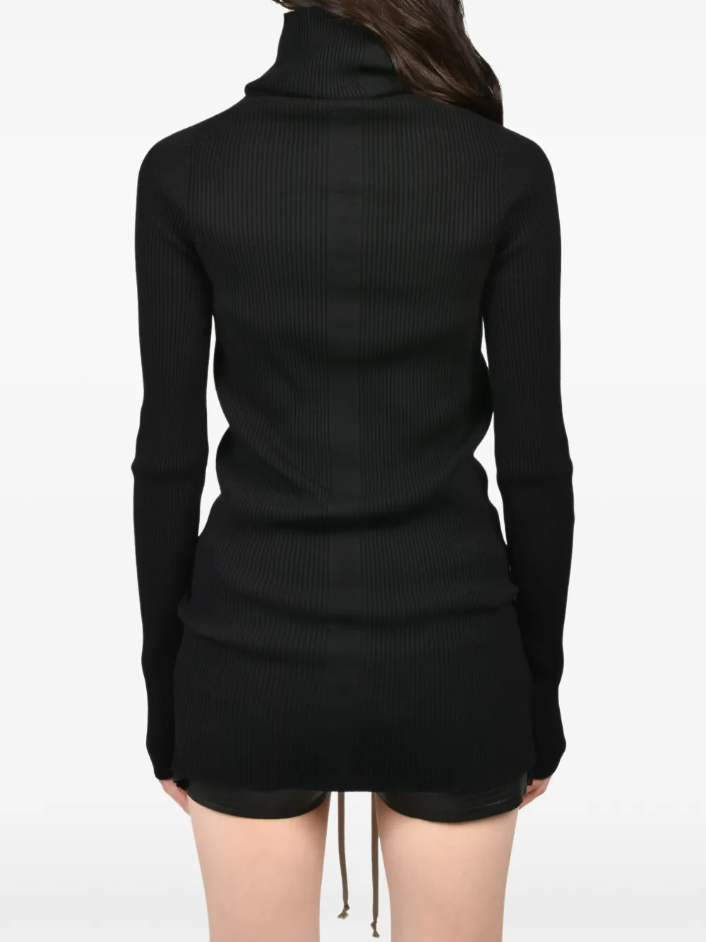 Rick Owens Ribgebreide coltrui Zwart