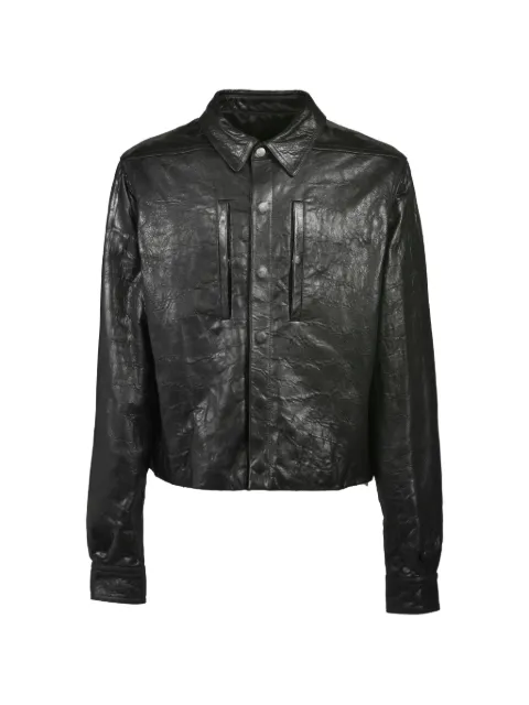 Rick Owens crinkled-effect leather jacket