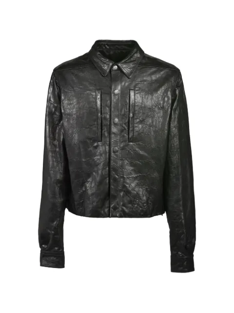 Rick Owens crinkled-effect leather jacket