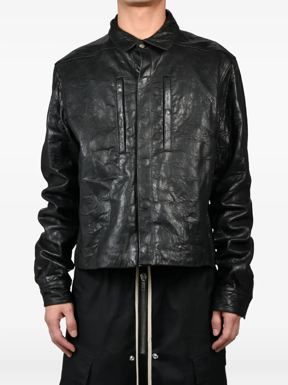 Rick Owens Jack met gekreukt effect Zwart