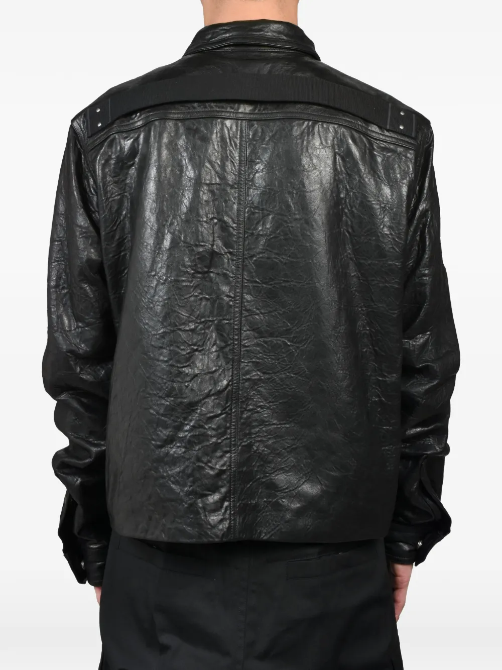 Rick Owens Jack met gekreukt effect Zwart