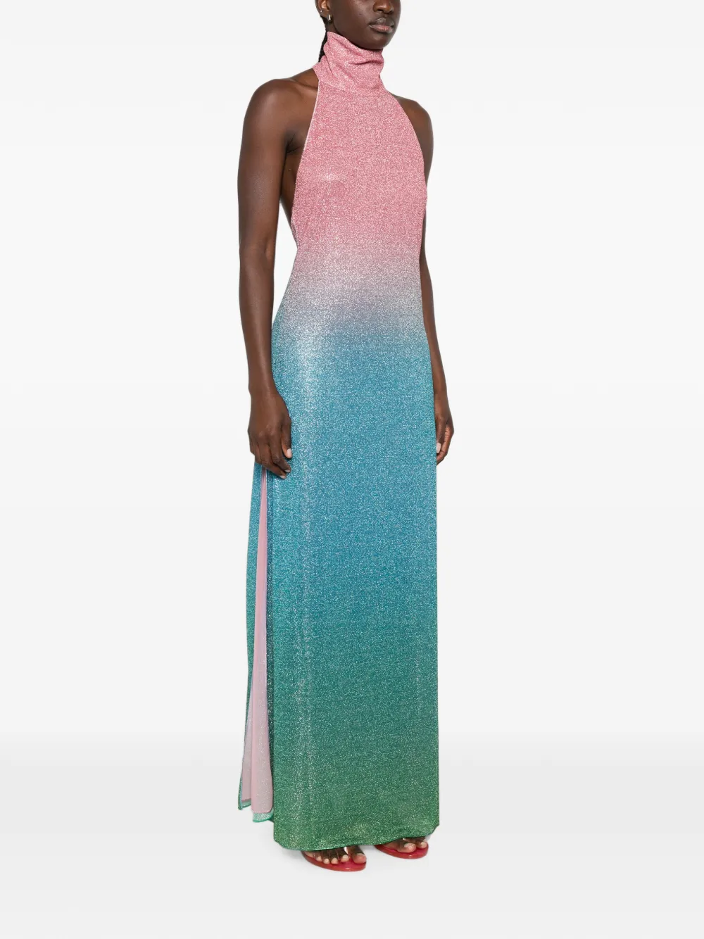 Oséree Lumière candy jurk met col Blauw
