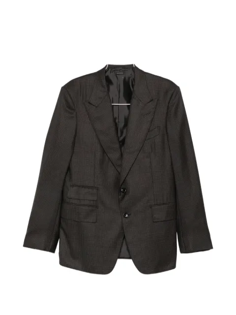 TOM FORD houndstooth-pattern single-breasted suit