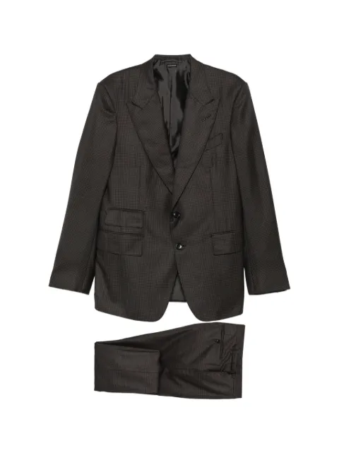 TOM FORD houndstooth-pattern single-breasted suit