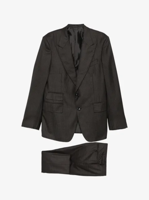 TOM FORD houndstooth-pattern single-breasted suit