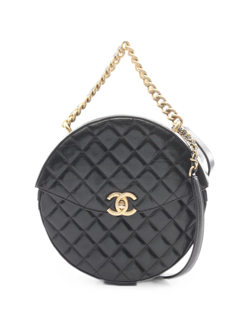 CHANEL Pre-Owned 2018 Round Flap crossbody bag - Nero