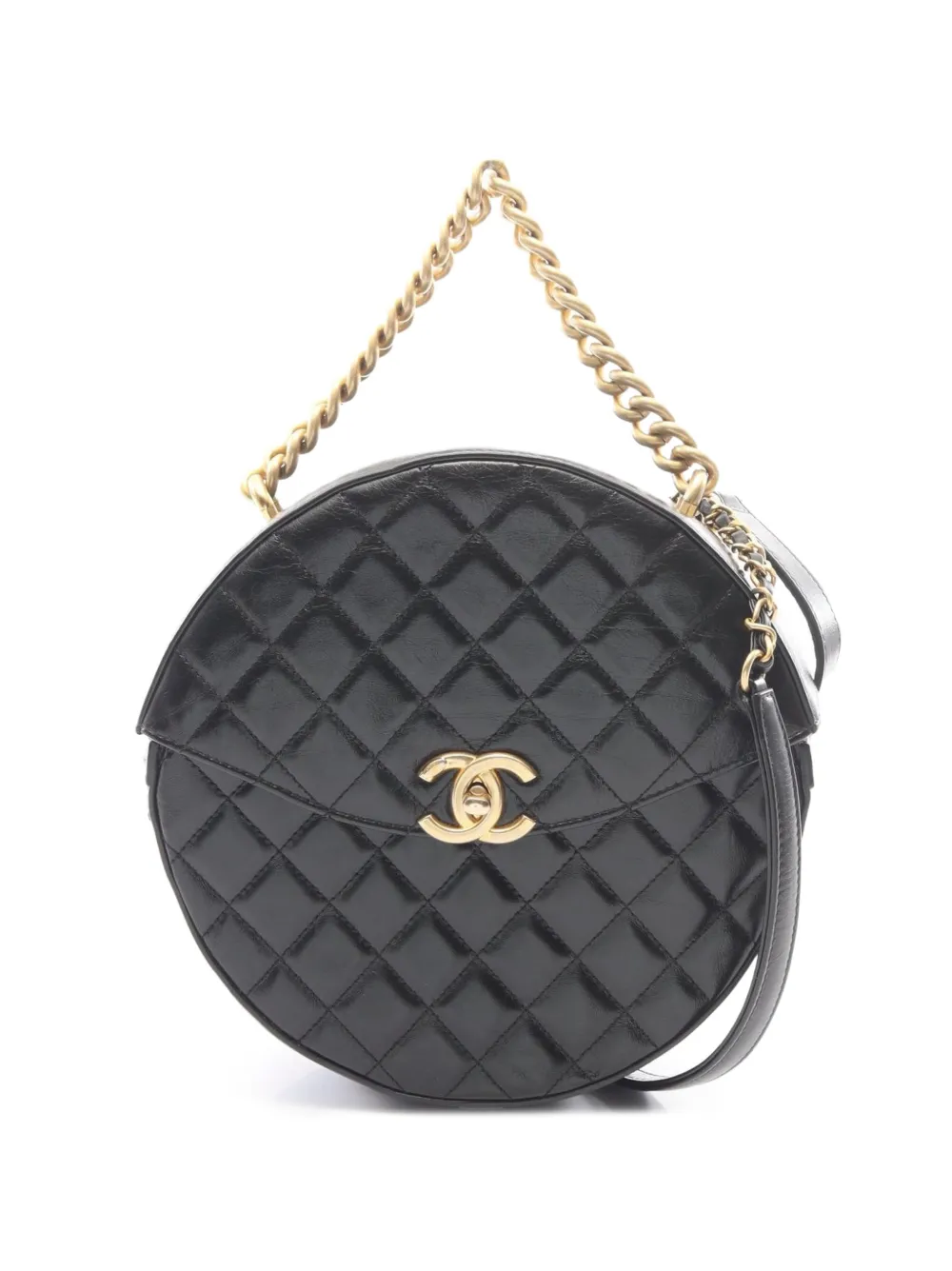 CHANEL Pre-Owned 2018 Round Flap crossbody bag - Nero