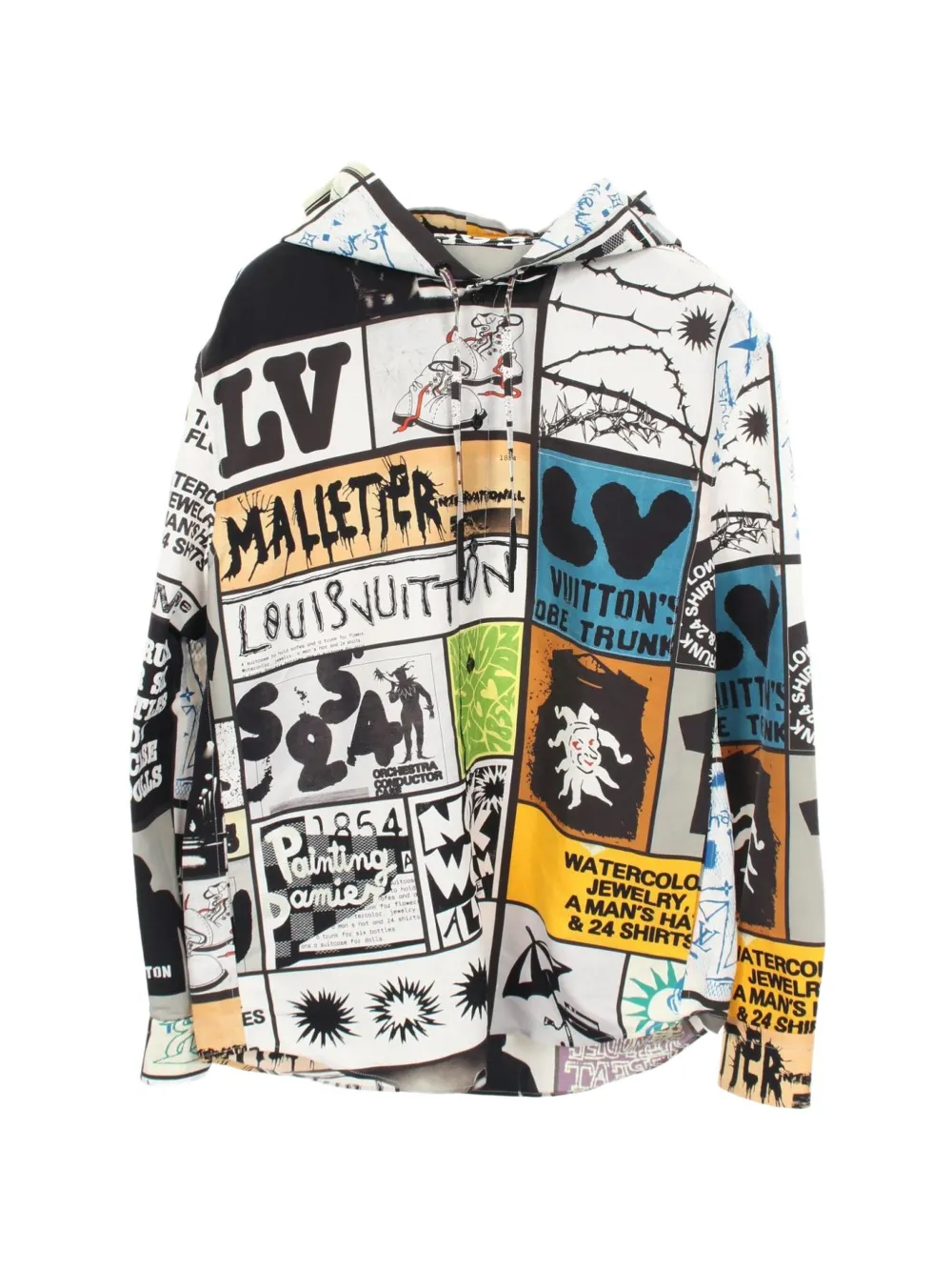 Louis Vuitton Pre-Owned 2010s graphic-printed hoodie - Bianco