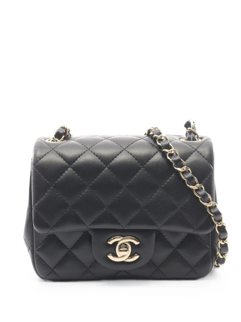 CHANEL Pre-Owned 2021 mini turn-lock shoulder bag - Nero