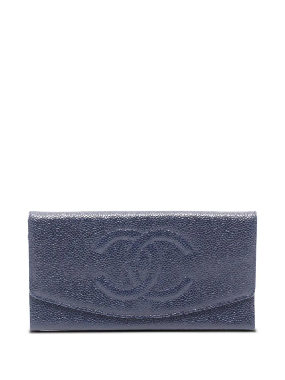 CHANEL Pre-Owned 1991-1994 coco mark bi-fold leather wallet - Blue