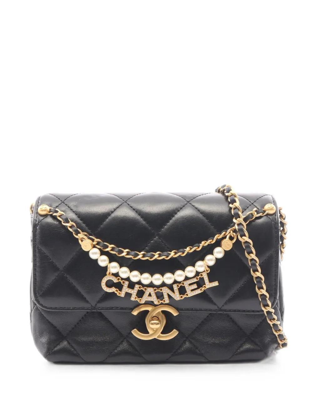 CHANEL Pre-Owned 2010s mini flap cross body bag - Nero
