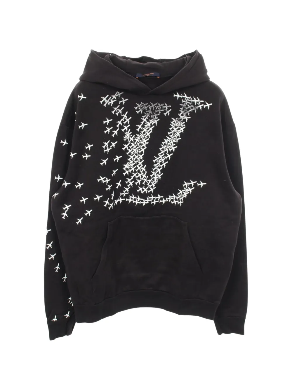 Louis Vuitton Pre-Owned 2010s plane-print hoodie - Nero
