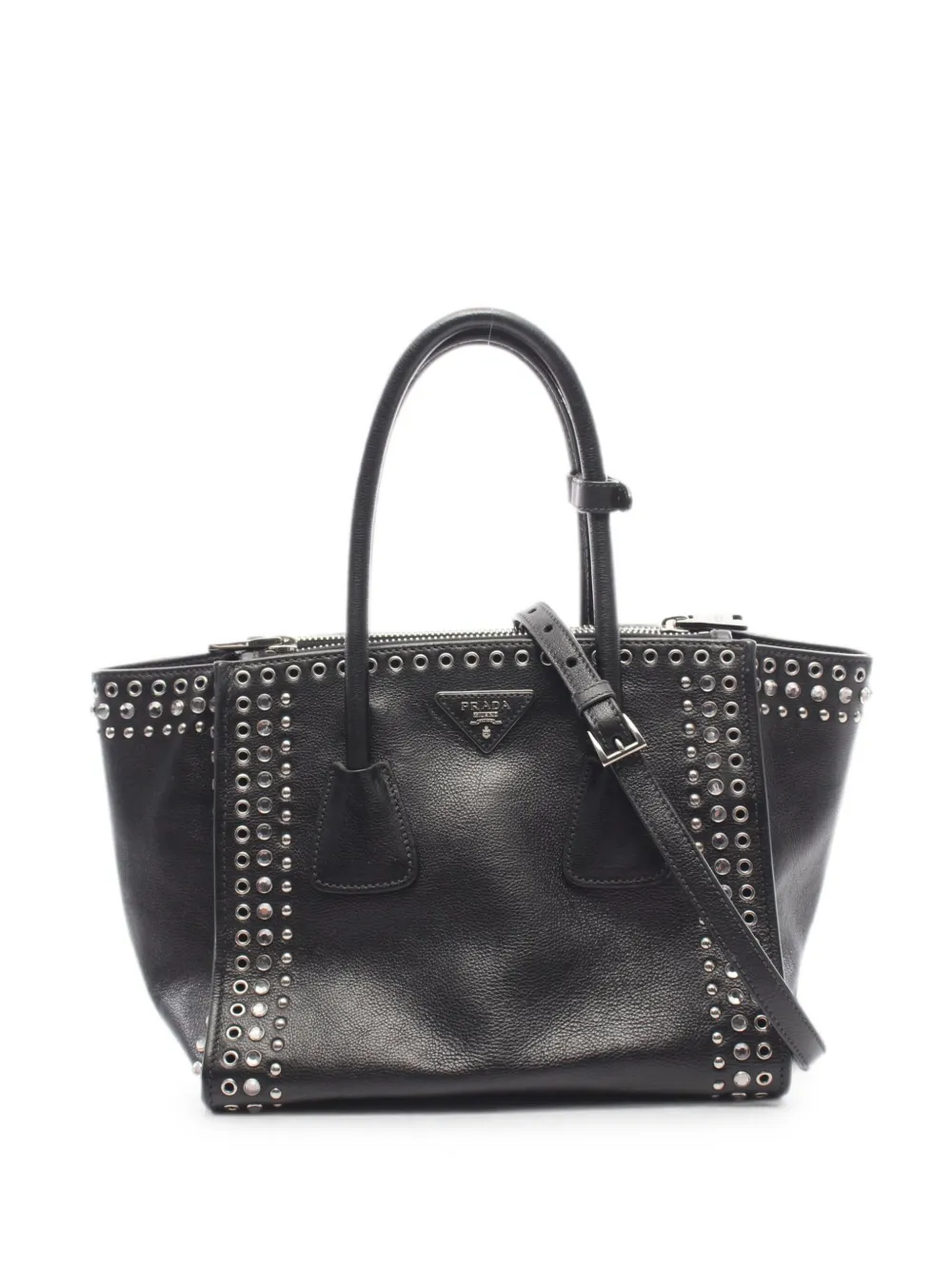 Prada Pre-Owned 2010s studded tote bag - Nero