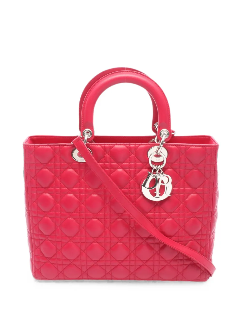 Christian Dior Pre-Owned 2010s large Lady Dior tote bag - Rosa