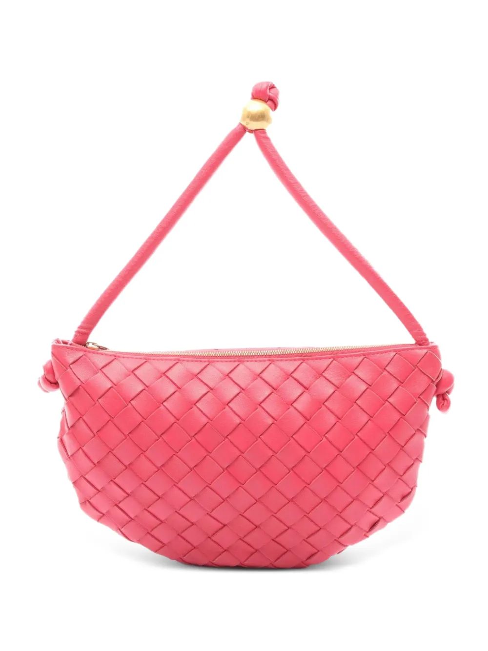 Bottega Veneta Pre-Owned 2000s small Turn Pouch Intrecciato-leather tote bag - Pink