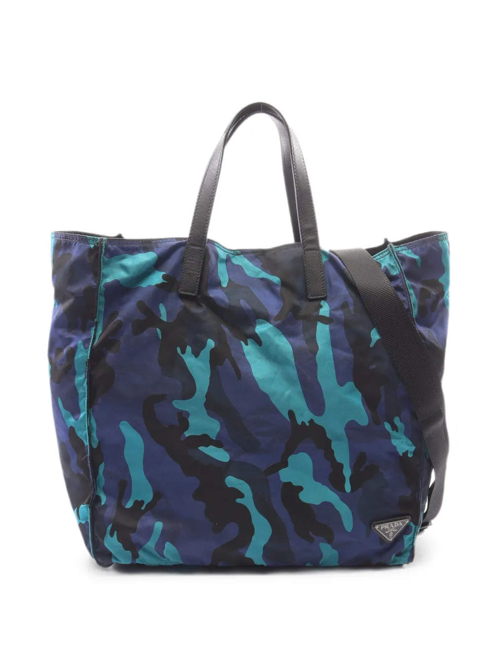 Prada Pre-Owned 2000s camouflage-pattern tote bag - Blu