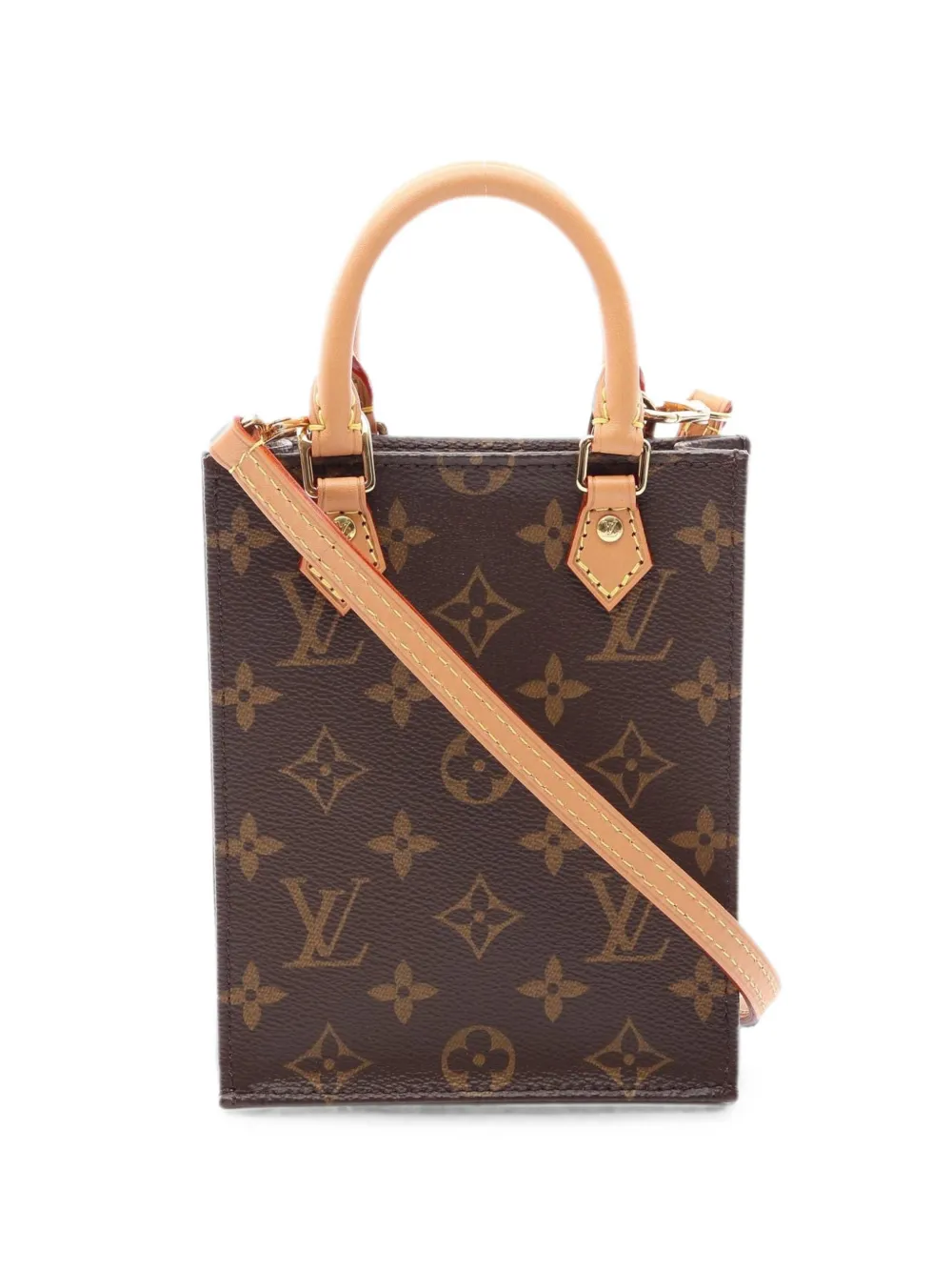Louis Vuitton Pre-Owned 2020 Petit Sac Plat Monogram tote bag - Marrone