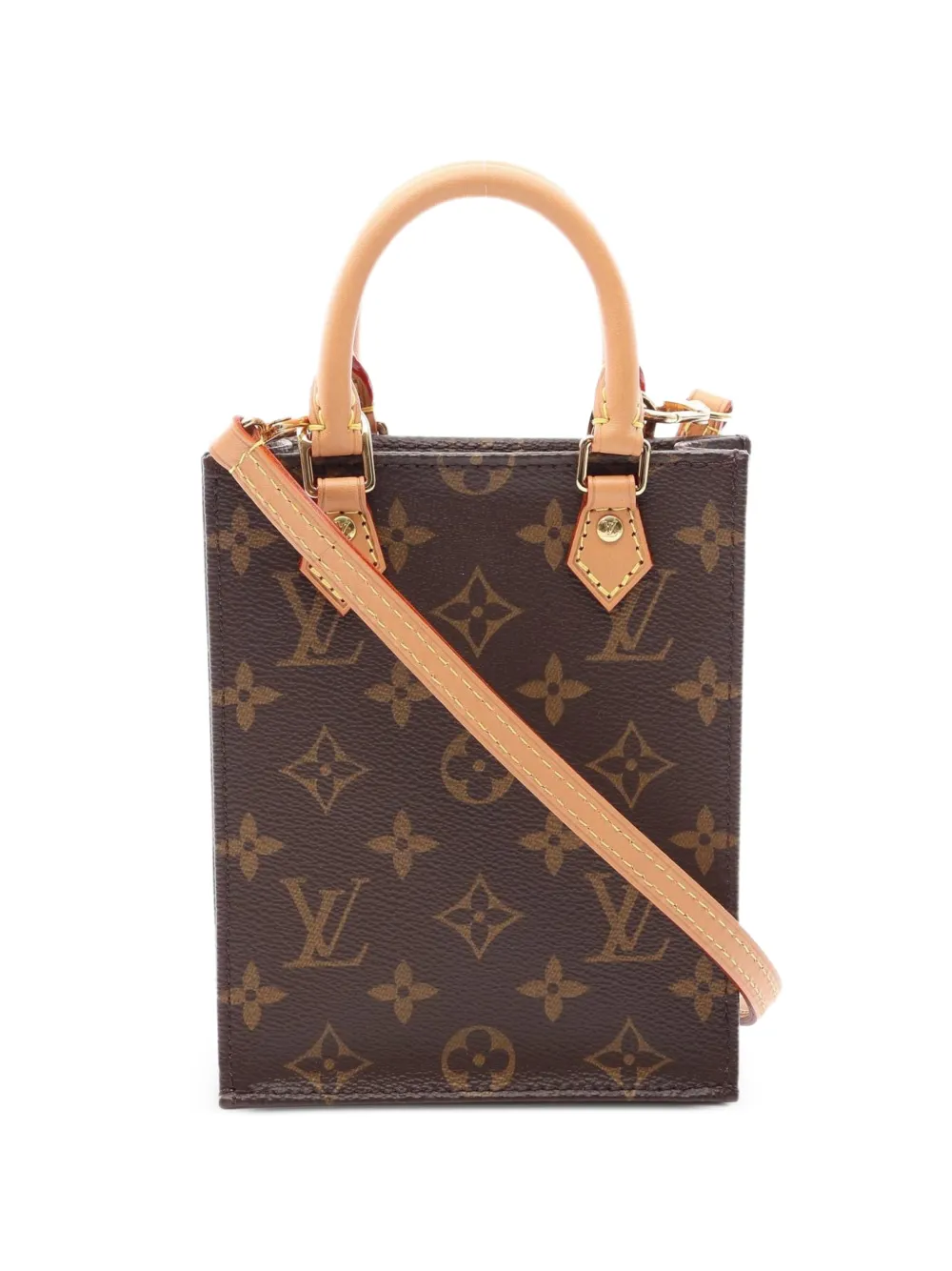 Louis Vuitton Pre-Owned 2020 Petit Sac Plat Monogram tote bag - Braun