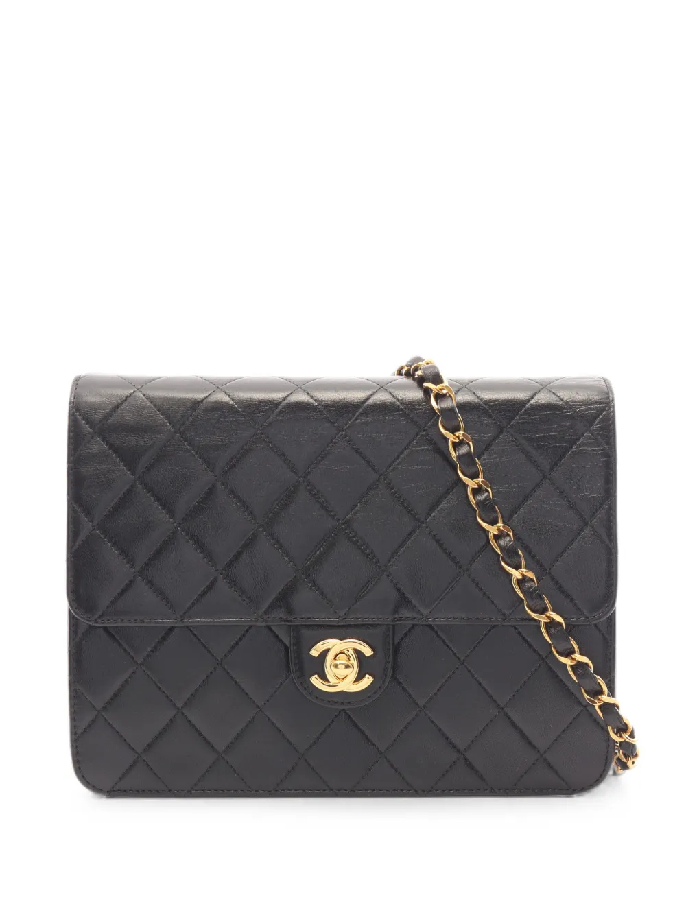 CHANEL Pre-Owned 2002-2003 Single Flap Diamond-quilted shoulder bag - Nero