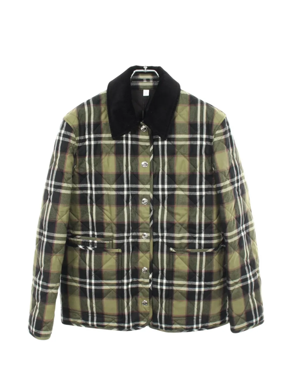 Burberry Pre-Owned 2020s quilted check jacket - Green