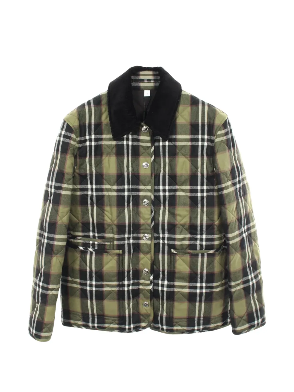 Burberry Pre-Owned 2020s quilted check jacket - Grün
