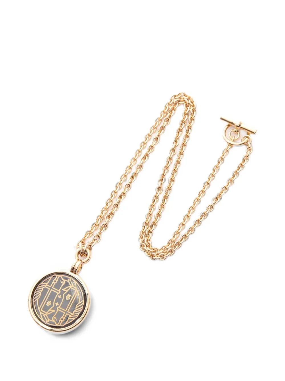 Hermès Pre-Owned 2010s PM Medaille Quadrige necklace - Oro