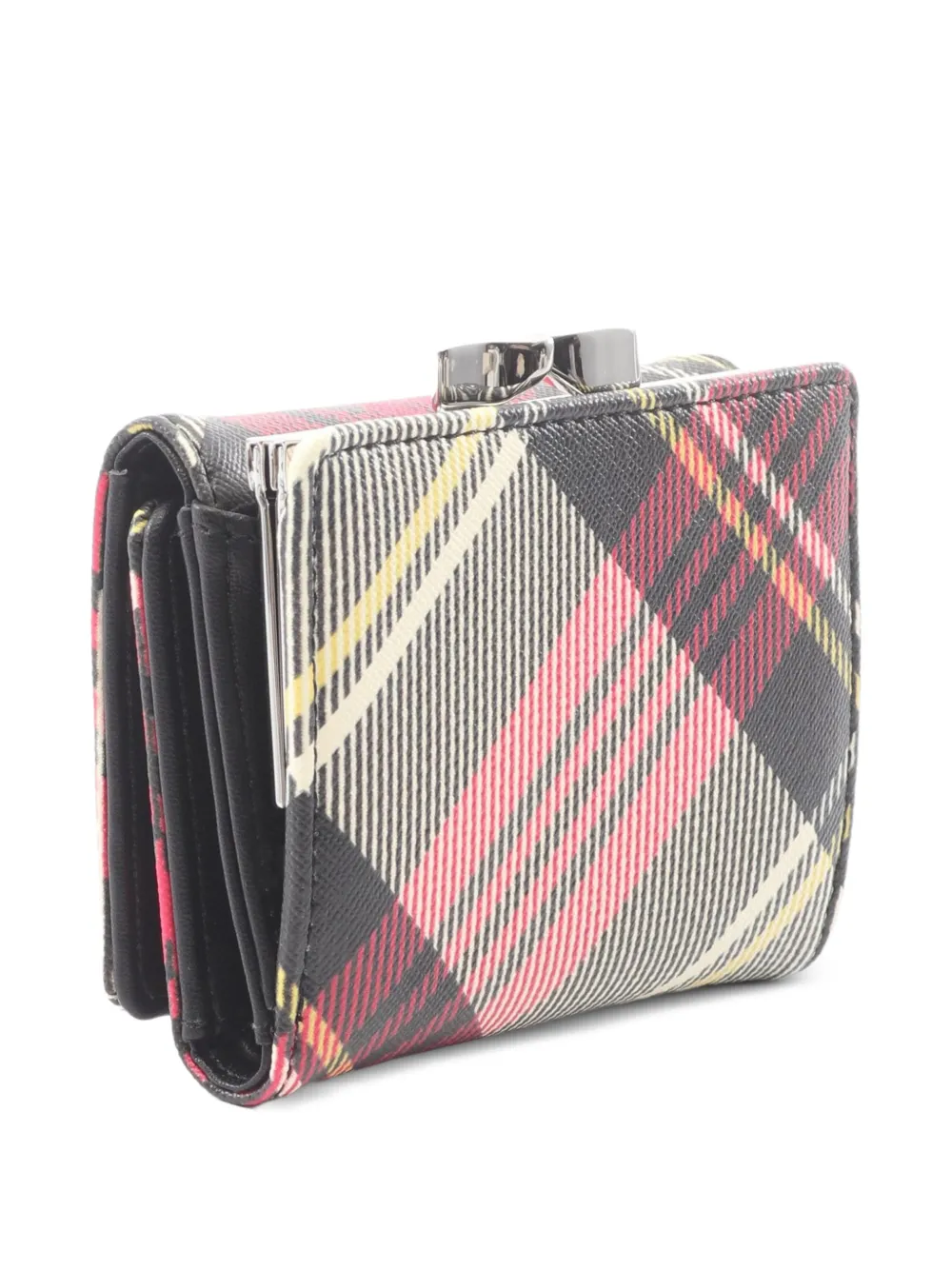 Vivienne Westwood Pre-owned 2020s Small Frame Orb-plaque Tri-fold Wallet in Black, view 2