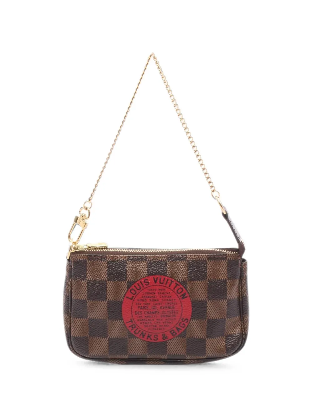 Louis Vuitton Pre-Owned 2008 Damier Ebene mini Pochette Accessoires handbag - Marrone