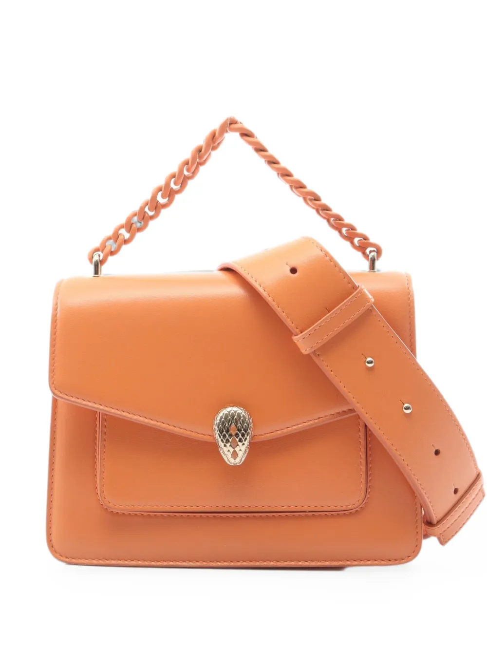 Bvlgari Pre-Owned 2010s Serpenti Forever leather handbag - Orange