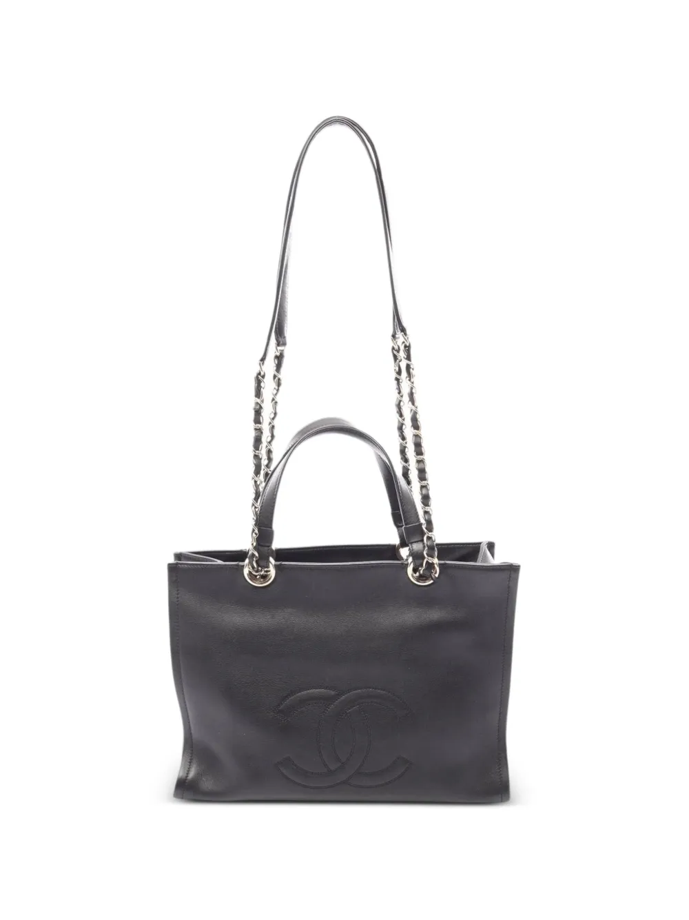 CHANEL Pre-Owned Coco-mark chain tote bag - Black