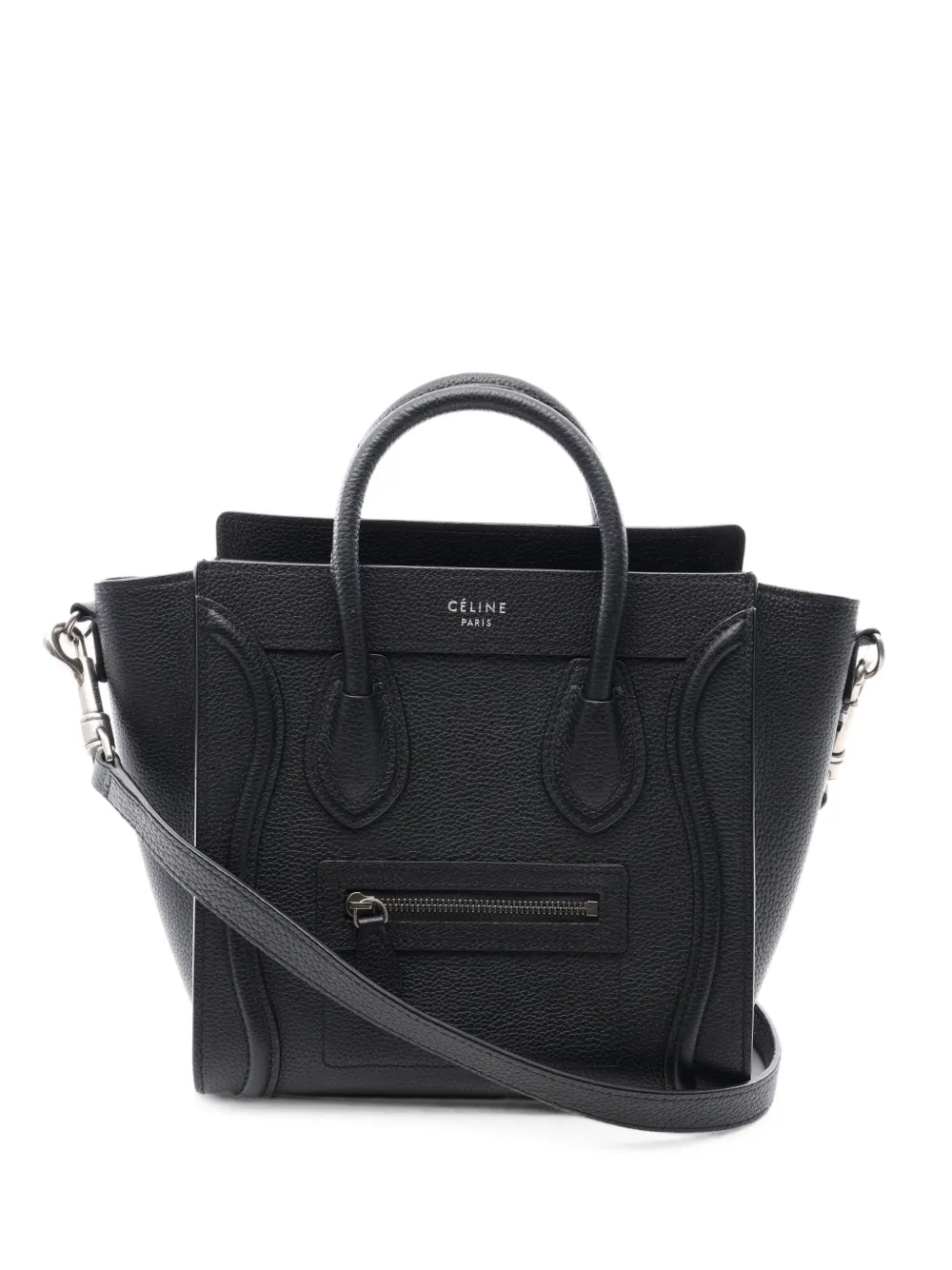 Celine Pre-Owned 2010s Luggage Nano shopper two-way handbag - Black