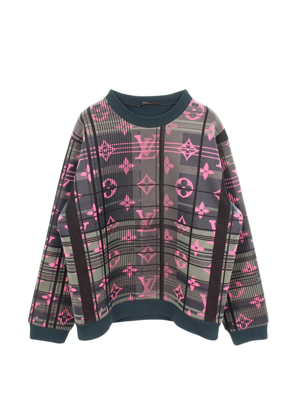 Louis Vuitton Pre-Owned 2010s Monogram jacquard sweater - Grigio