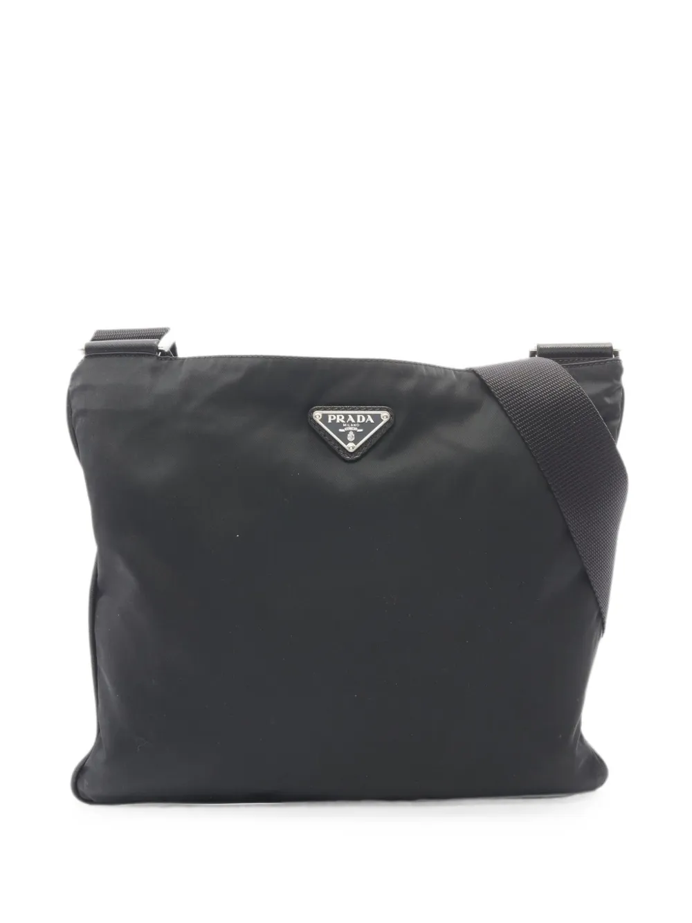 Prada Pre-Owned 2000s triangle-logo messenger bag - Nero