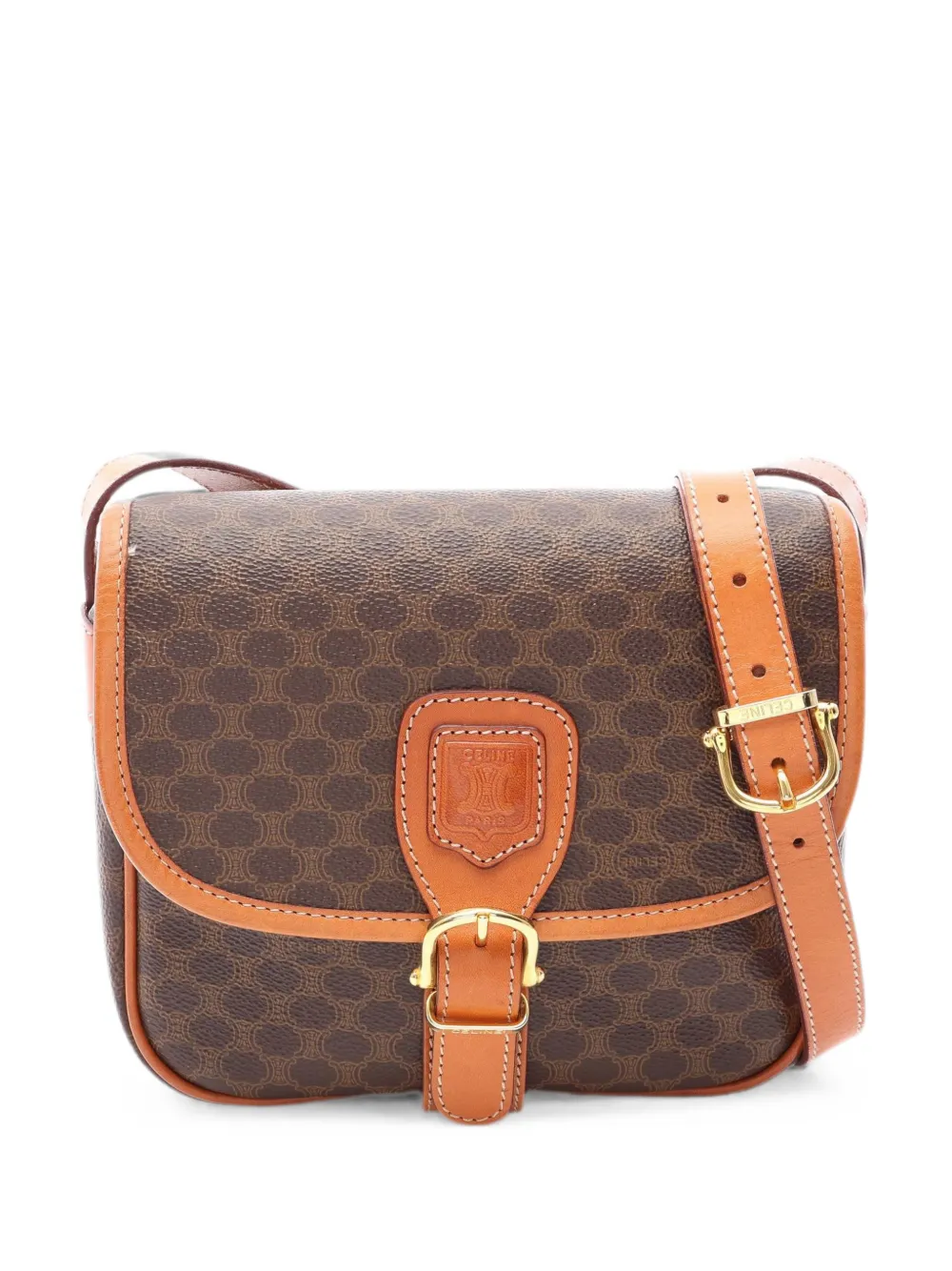 Celine Pre-Owned 2000s Macadam cross body bag - Marrone