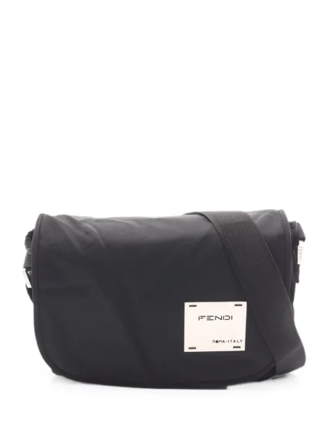 Fendi Pre-Owned bolso de hombro con placa del logo 2000